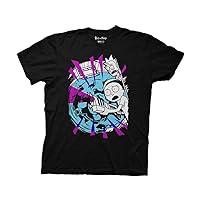 Ripple Junction Rick and Morty with Portal and Gun Adult T-Shirt Small Black