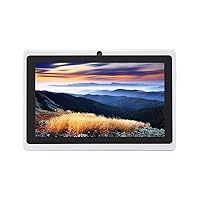 7 Inch 8 GB Touchscreen Tablet PC Android Quad-core Dual Cameras Supported WiFi and Bluetooth (Whtie) (8GB)