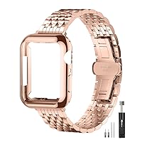 for Apple Watch Band 40mm 41mm 38mm 45mm 44mm 42mm Series 9 8 7 6 5 4 3 2 1 SE SE2 Women and Men Watchband,Stainless Steel Metal for iWatch Bands