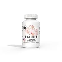 Biotin 10000mcg - Fast Dissolve 60 Veggie Capsules - 33000% DV - Vitamin B7 - Hair, Skin and Nails Support - Made in USA - Vegan, GMO-Free, Gluten-Free, GMP-Compliant Ethically Produced