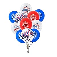 BESTOYARD 36Pcs independence day balloon 4th of July Balloons 4th of july decorations Festival Party Supplies Independence Day Latex Balloons Memorial Day Balloons emulsion flag round