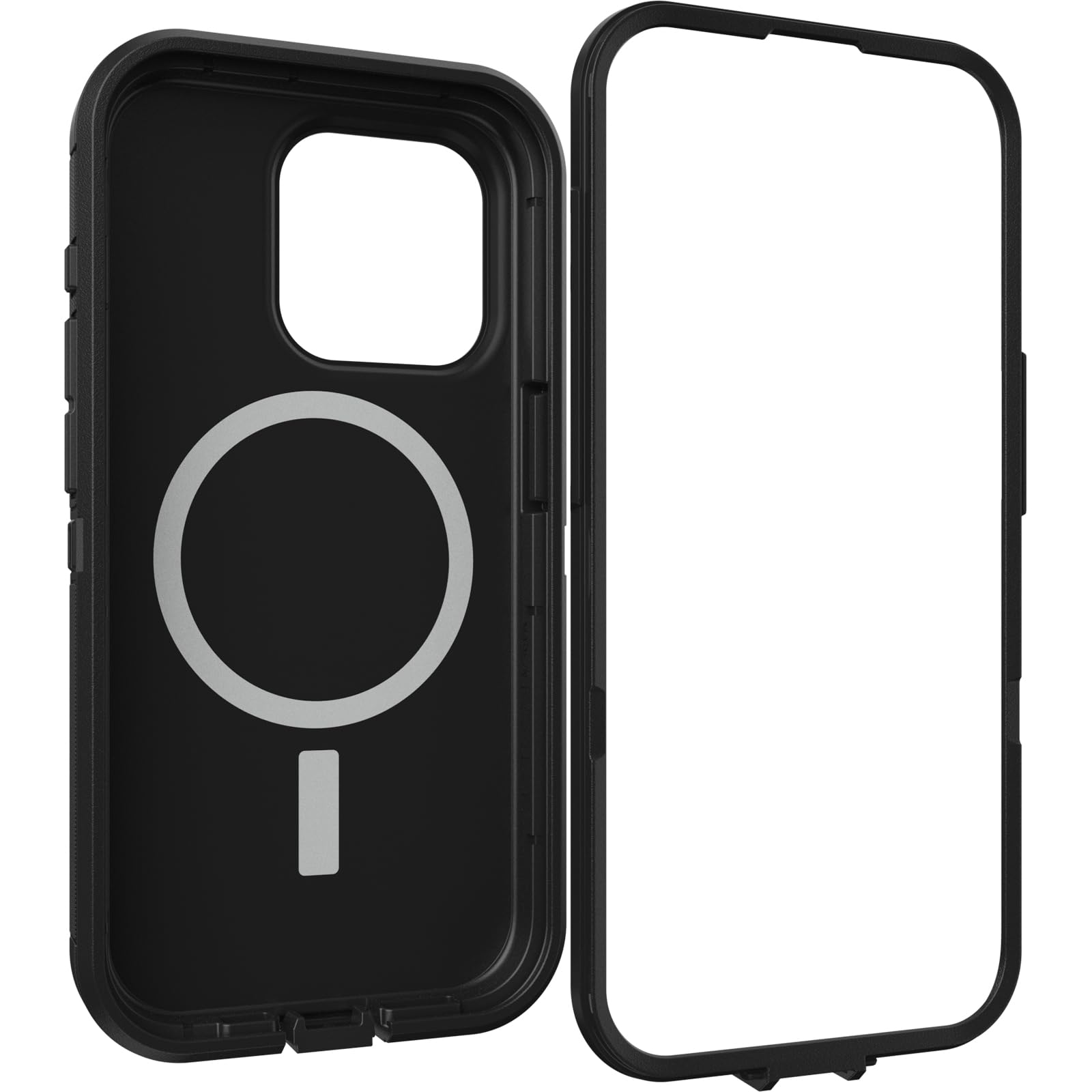 OtterBox iPhone 15 Pro (Only) Defender Series XT Case - BLACK, screenless, rugged, snaps to MagSafe, lanyard attachment