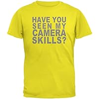 Old Glory My Camera Skills Flip Up Flash Bright Yellow Adult T-Shirt - Large