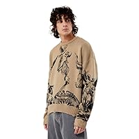 PacSun Men's Prayers Up Cropped Sweater - Brown Size Medium