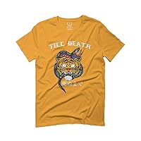 Front Tiger Graphic Japanese Till Death Anime for Men T Shirt