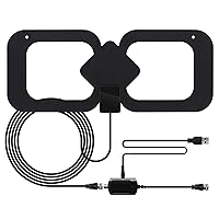 Amplified HD Digital TV Antenna Long 200+ Miles Range - Support 4K 1080p Fire tv Stick and All Older TV's,with Amplifier Signal Booster - 14ft HDTV Cable