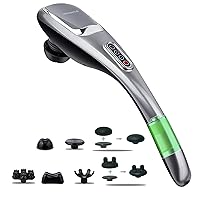 MEGAWISE Cordless Back Massager for Shoulders, Waist, Legs, Rechargeable 3200mAh Battery, 5 Speed and 5 +2 Massage Nodes 5 Hard, 2 Soilicone Nodes, Massage While Moving Around