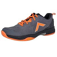 Tyrol Men's Velocity V Pickleball Shoe (Charcoal Grey/Tangerine/Black, 10)