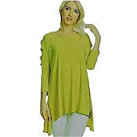 Womens Asymmetrical 3/4 Sleeve Tunic Cold Shoulder Cut Outs Rhinestone Sleeve Top