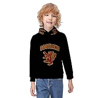 Scottish Rampant Lion Children's Hoodies Printed Hooded Pullover Sweatshirt For Boys Girls