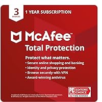 McAfee Total Protection | 3 Device | Antivirus Internet Security Software | VPN, Password Manager, Dark Web Monitoring | 1 Year Subscription | Download Code McAfee Total Protection | 3 Device | Antivirus Internet Security Software | VPN, Password Manager, Dark Web Monitoring | 1 Year Subscription | Download Code Download Code Mailed Keycard