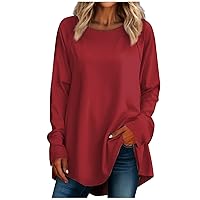 Plus Size Workout Top Tops for Women Womens Shirts Long Sleeve Tee Shirts for Women Basic Long Sleeve Shirt Women Womens Long Sleeve Tops Black Tops for Women Fall Shirts for Women XXL