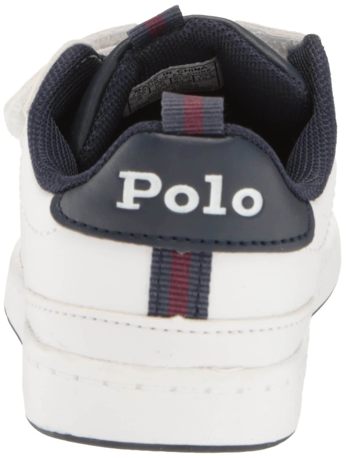 POLO RALPH LAUREN Unisex-Child Heritagecourtbearez Wh/Ny/Tggl Sneaker