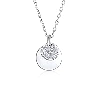 Elli Women's Elegant Silver Plated Crystal Pendant Necklace, Brass, Crystal