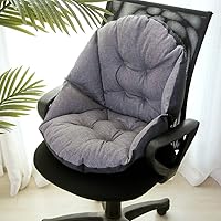 Lumbar Support Chair Cushion,soft Chaise Lounge Cushion Linen Cotton Seat Cushion Car Seat Back Cushion Not-slip Dining Chair Pads-gray 40x23x48cm(16x9x19in)