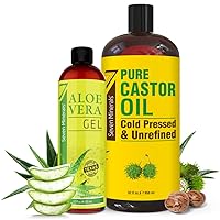 Seven Minerals Organic Aloe Vera Gel & Pure Castor Oil