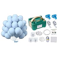 Blue Balloons 50 pcs 12 inch and Electric Balloon Pump