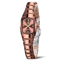 OLEVS Watches for Women Small Square Face Ladies Watches Waterproof Tungsten Steel Dainty Dress Rectangle Female Womens Wrist Watches for Small Wrists Gold/Silver/Black/Rose Gold
