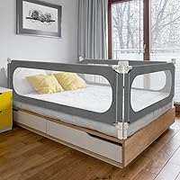 Bed Rails for Toddlers, Extra Tall 32 Levels of Height Adjustment Specially Designed for Twin, Full, Queen, King Size - 2023Upgrade Model Safety Bed Guard Rails for Kids (1 Side:74.8