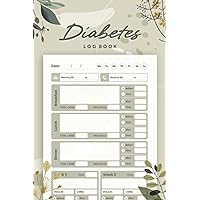 Diabetes Log Book: Complete Diabetic Journal to Track Food, Blood Glucose, Insulin and Blood Pressure for Type 1 and Type 2 Diabetics | 125 pages | 9x6 in