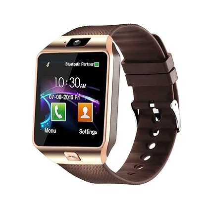 Padgene Bluetooth Smartwatch,Touchscreen Wrist Smart Phone Watch Sports Fitness Tracker with SIM SD Card Slot Camera Pedometer Compatible with Android Smartphone for Kids Men Women