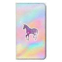 RW3203 Rainbow Unicorn PU Leather Flip Case Cover for iPhone 7, iPhone 8, iPhone SE (2020), iPhone SE 3 (2022)