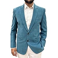 Men's Casual Corduroy Blazer Jacket Slim Fit Two-Button Single Breast Cotton Sport Coat SB18165-
