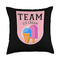 Team Ice Cream Bar Cone Throw Pillow, 18x18, Multicolor