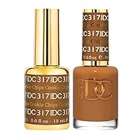 Duo 317 Cookie Chips - Gel & Matching Lacquer Polish, 0.6 Ounce (DNDDC317C)