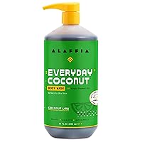 EveryDay Coconut Body Wash - Normal to Dry Skin, Helps Gently Moisturize and Cleanse Toxins and Grime, Fair Trade, Coconut Lime, 32 Fl Oz