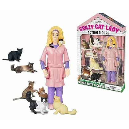 Accoutrements Crazy Cat Lady Action Figure Multicolored, 8