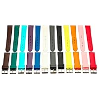 Clockwork Synergy - (Set of 12) 2- piece Ss Divers Silicone Watch Band Strap 22mm Male and Female Watches