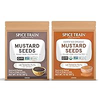 SPICE TRAIN, Black Mustard Seed (397g) + Yellow Mustard Seeds (397g) Seeds