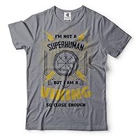 Vikings T-Shirt Viking Superhuman Valhalla Valknut Odin Tee Shirt