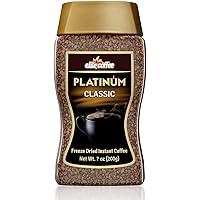 Elite Platinum Freeze Dried Instant Classic Coffee 7.5oz (1 Pack) | Kosher for Passover | Glass Jar | Rich Aroma