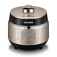 CUCKOO CRP-EHSS0309FG | 3-Cup (Uncooked) Induction Heating Pressure Rice Cooker | 15 Menu Options, Auto-Clean, Voice Guide, Made in Korea | Gold