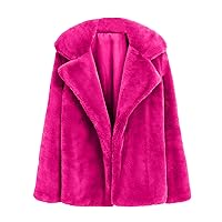 Jackets for Women Plus Size Sherpa Faux Fur Plush Outerwear Button Down Parka Coat Winter Warm Oversized Outwear