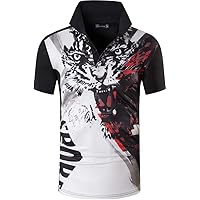 jeansian Men's Sport Polo Tee Shirt Quick Dry Fit Short Sleeves Tshirt T-Shirt Tops Golf Tennis Bowling Big Plus Size LSL344
