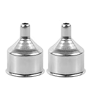 Stainless Steel Mini Funnels Multi-Purpose Small Funnels for Drinking Liquor Flask, Essential Oil Bottle, Spice Powder Homemade Make-Up Fillers Silver, Pack of 2
