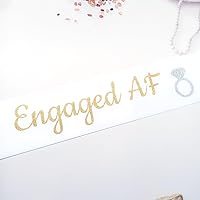 Engaged AF Sash, I Said Yes Couple Wedding Party, Bridal Shower, Bachelor, Bachelorette, Engagement Party Accessory, Engagement Gift for Women, Bride, Groom-to-Be, Future Mr and Mrs