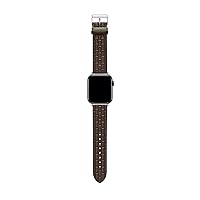 Ted Baker Brown T-Embossed Leather Strap Green Keeper for Apple Watch® (Model: BKS42F134B0)
