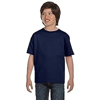 Hanes Big Boy's ComfortSoft Heavyweight T-Shirt, Navy, M