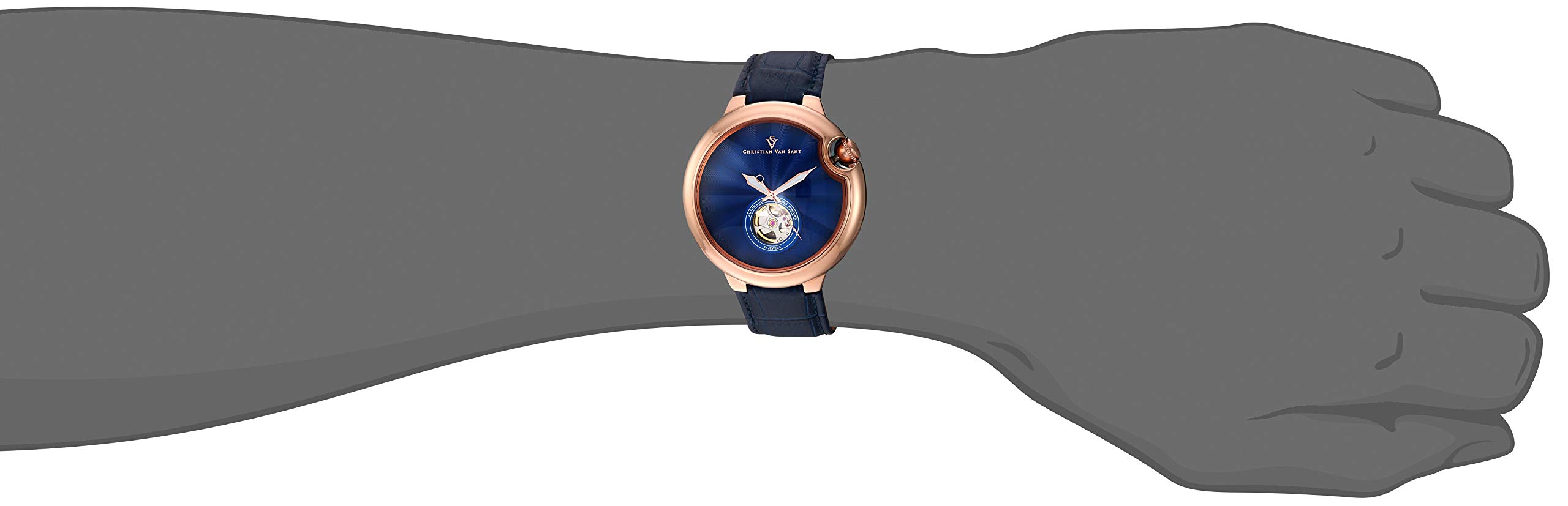Christian Van Sant Men's CV0143 Cyclone Automatic Analog Display Quartz Blue Watch