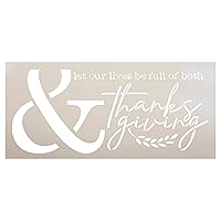 Let Our Lives Be Full of Both Thanksgiving Stencil by StudioR12 | Wood Signs | Word Art Reusable | Family Dining Room | Painting Chalk Mixed Media Multi-Media | DIY Home - Choose Size (11