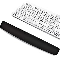 Silicone Keyboard Wrist Rest Pad- Non-Slip Durable & Comfortable for Easy Typing & Pain Relief, Gel Wrist Rest for Keyboard, Strong Grip Designed for Office & Home Use Black 15.7x2.5 in