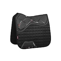 LeMieux Dressage X Grip Silicone Square Saddle Pad - Saddle Pads for Horses - Equestrian Riding Equipment and Accessories (Black - Large)