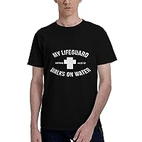My Lifeguard Walks On Water Men's Short Sleeve T-Shirts Casual Top Tee