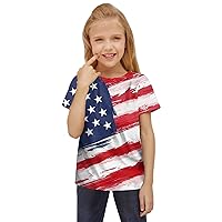 Old Time Swimsuit Independence Day for Children Toddler 4 of July 3D Graphic Printed Tees Boys Girls Rose High