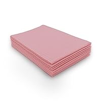 TIDI 1055 Avalon Dental Bib, Pink (Mauve), 3 Layers, 13” W x 18” L (Pack of 500) ― Disposable Dental Bibs ― Embossed ― 2-Ply Tissue ― Poly Back To Help Prevent Leak-Through ― Nail Towels ― Tattoo Bibs