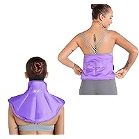REVIX Ice Pack for Neck Shoulders Upper Back Pain Reliefand Gel Ice Pack for Back Injuries, Purple